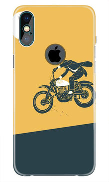 Bike Lovers Mobile Back Case for iPhone Xs Max logo cut  (Design - 256)