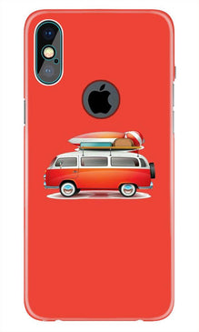 Travel Bus Mobile Back Case for iPhone Xs Max logo cut  (Design - 258)