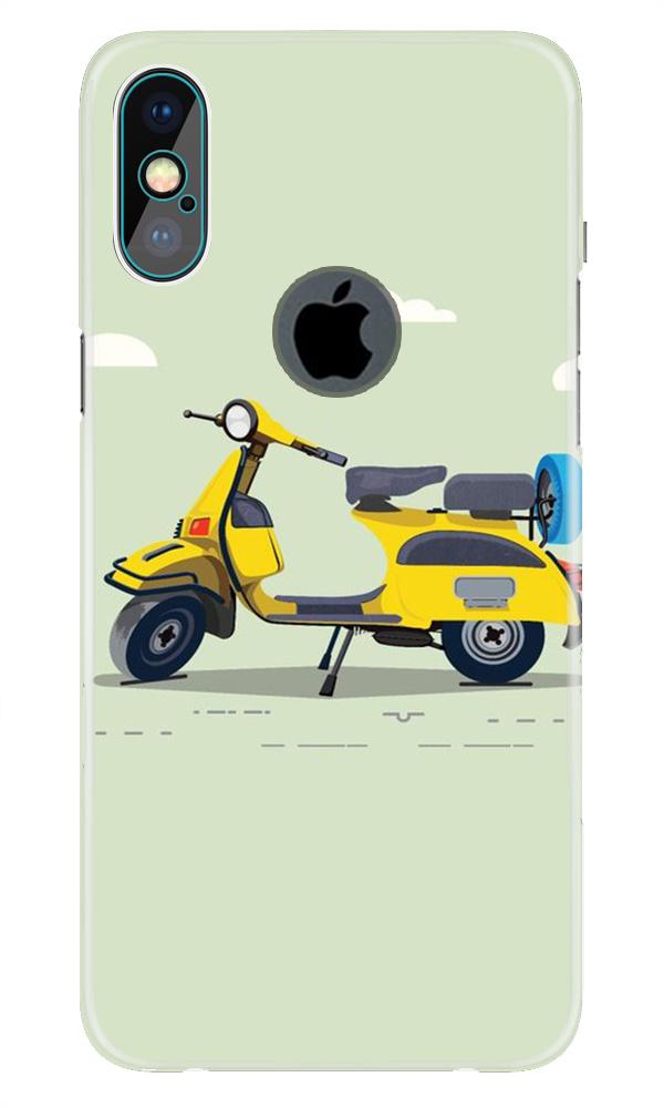 Vintage Scooter Case for iPhone Xs Max logo cut  (Design No. 260)