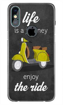 Life is a Journey Mobile Back Case for iPhone Xs Max logo cut  (Design - 261)