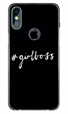 #GirlBoss Mobile Back Case for iPhone Xs Max logo cut  (Design - 266)