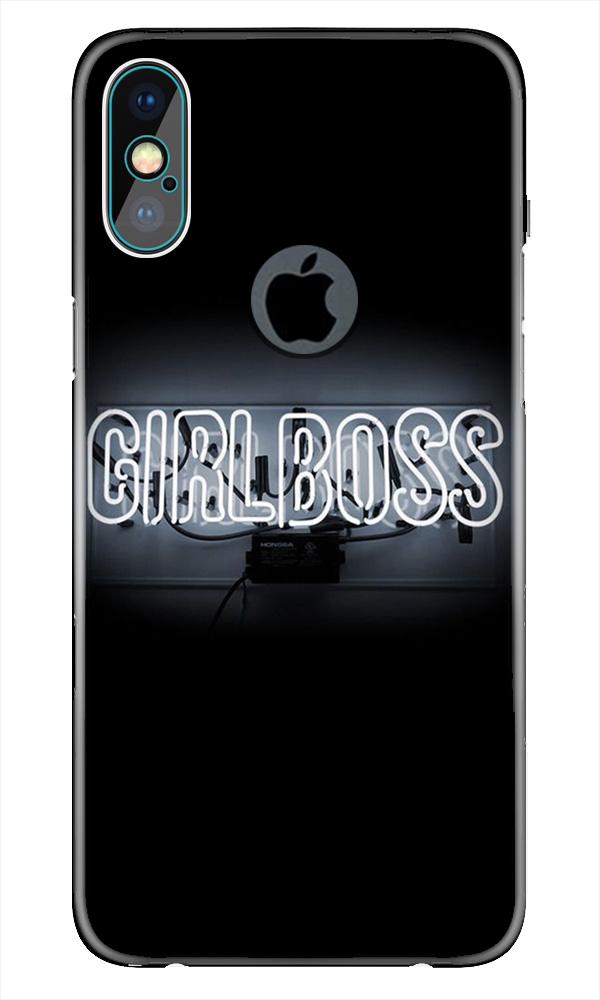 Girl Boss Black Case for iPhone Xs Max logo cut  (Design No. 268)