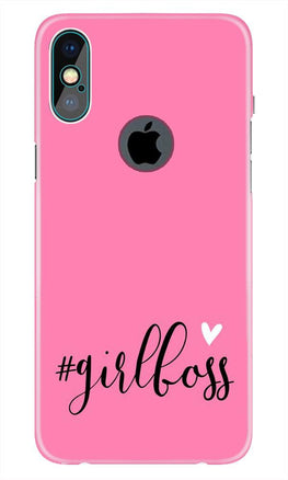 Girl Boss Pink Case for iPhone Xs Max logo cut(Design No. 269)