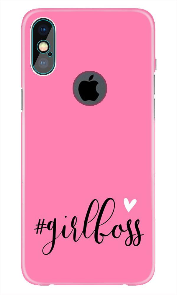 Girl Boss Pink Case for iPhone Xs Max logo cut  (Design No. 269)