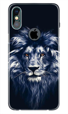 Lion Mobile Back Case for iPhone Xs Max logo cut  (Design - 281)