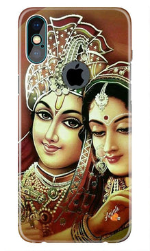 Radha Krishna Mobile Back Case for iPhone Xs Max logo cut  (Design - 289)