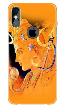 Lord Shiva Mobile Back Case for iPhone Xs Max logo cut  (Design - 293)