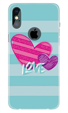 Love Mobile Back Case for iPhone Xs Max logo cut  (Design - 299)