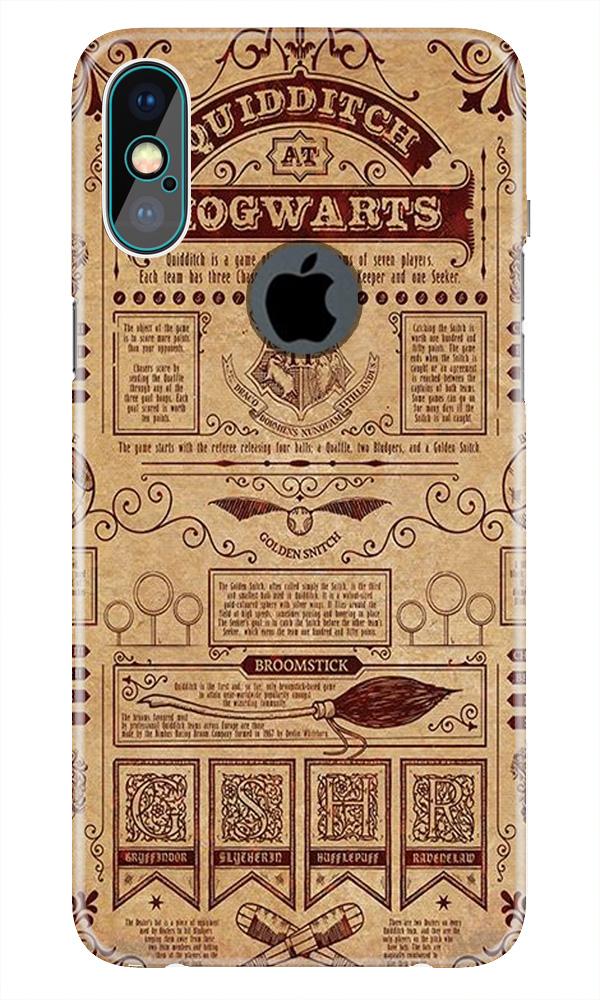 Hogwarts Mobile Back Case for iPhone Xs Max logo cut  (Design - 304)