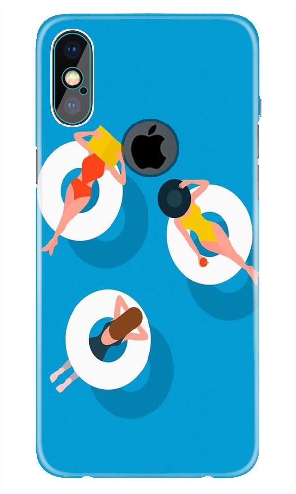 Girlish Mobile Back Case for iPhone Xs Max logo cut  (Design - 306)