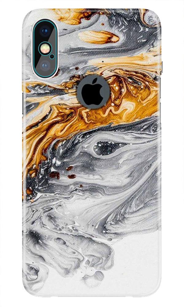 Marble Texture Mobile Back Case for iPhone Xs Max logo cut  (Design - 310)