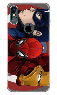Superhero Mobile Back Case for iPhone Xs Max logo cut  (Design - 311)