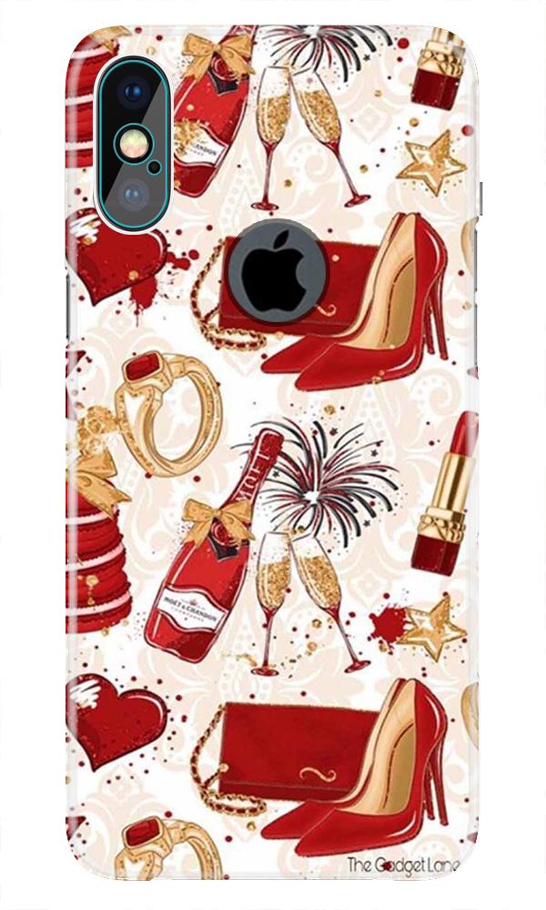 Girlish Mobile Back Case for iPhone Xs Max logo cut  (Design - 312)
