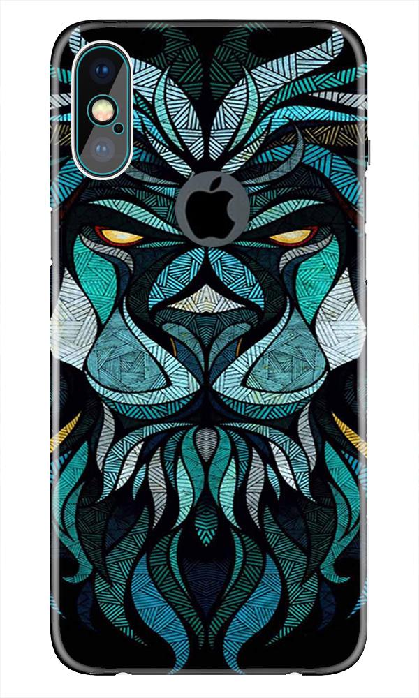 Lion Mobile Back Case for iPhone Xs Max logo cut  (Design - 314)