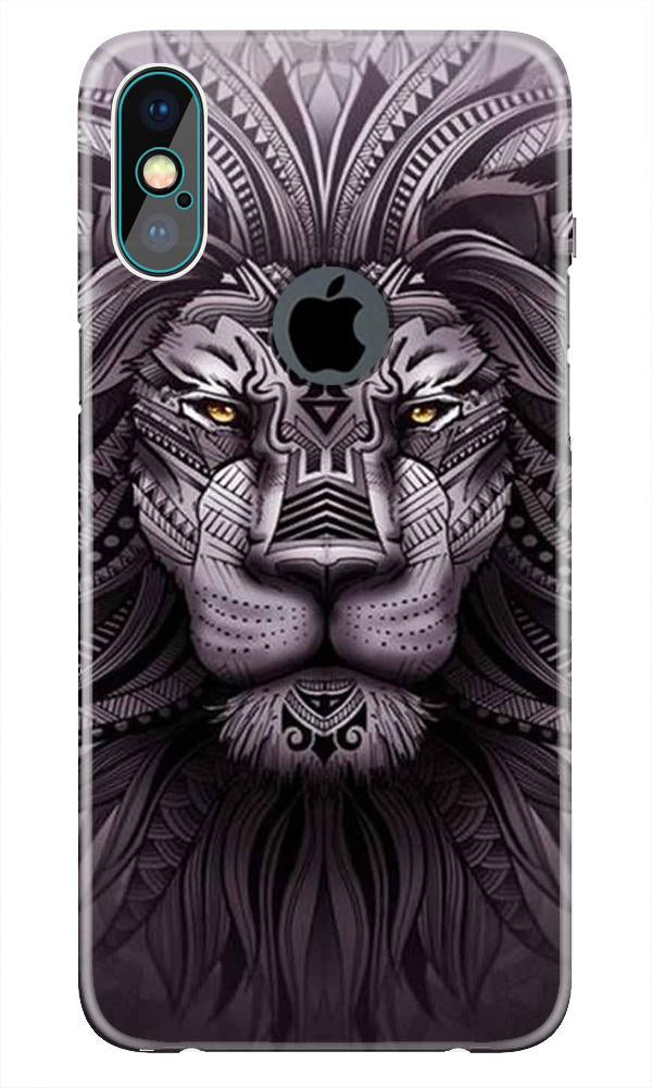 Lion Mobile Back Case for iPhone Xs Max logo cut  (Design - 315)