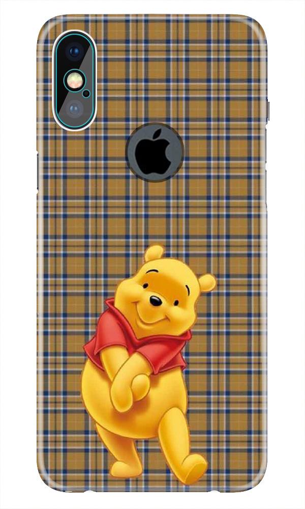 Pooh Mobile Back Case for iPhone Xs Max logo cut(Design - 321)
