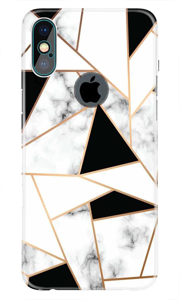 Marble Texture Mobile Back Case for iPhone Xs Max logo cut(Design - 322)
