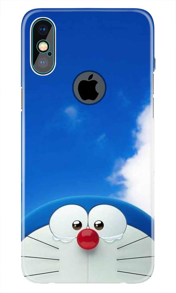 Doremon Mobile Back Case for iPhone Xs Max logo cut  (Design - 326)