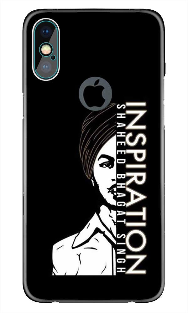 Bhagat Singh Mobile Back Case for iPhone Xs Max logo cut  (Design - 329)