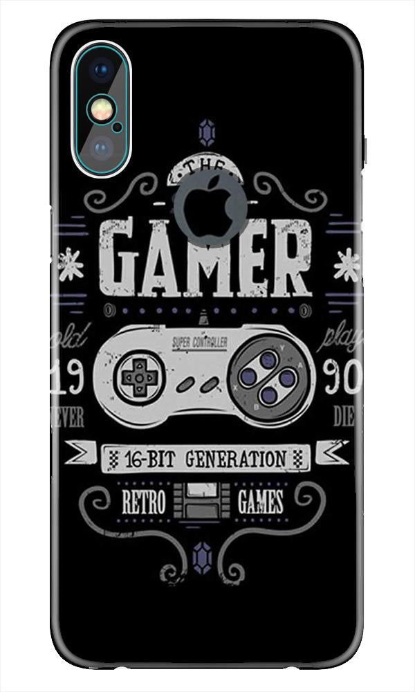 Gamer Mobile Back Case for iPhone Xs Max logo cut  (Design - 330)