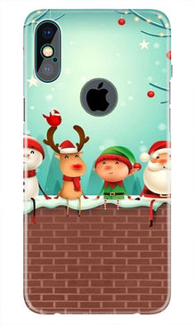 Santa Claus Mobile Back Case for iPhone Xs Max logo cut  (Design - 334)