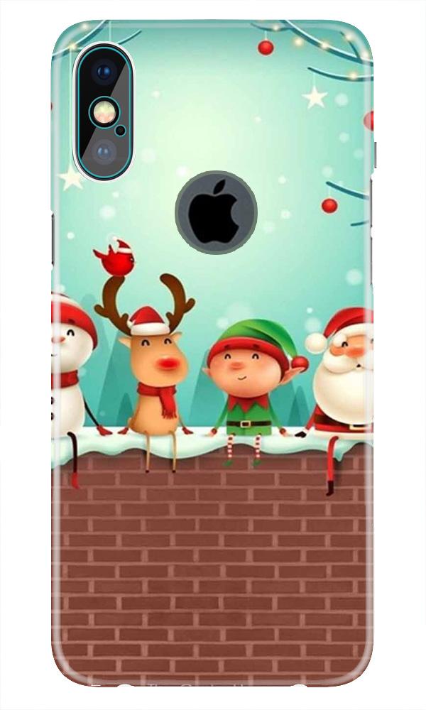 Santa Claus Mobile Back Case for iPhone Xs Max logo cut  (Design - 334)