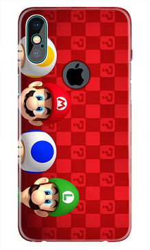 Mario Mobile Back Case for iPhone Xs Max logo cut  (Design - 337)