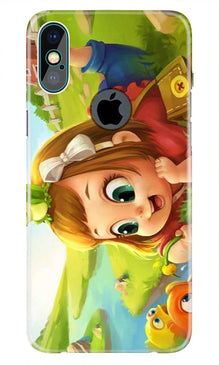 Baby Girl Mobile Back Case for iPhone Xs Max logo cut  (Design - 339)