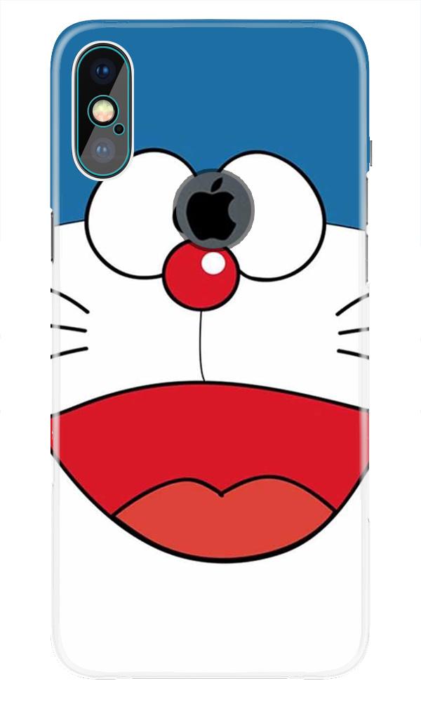 Doremon Mobile Back Case for iPhone Xs Max logo cut  (Design - 340)