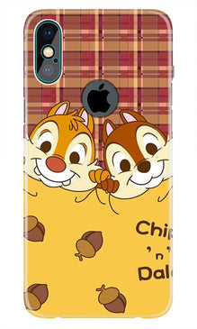 Chip n Dale Mobile Back Case for iPhone Xs Max logo cut  (Design - 342)