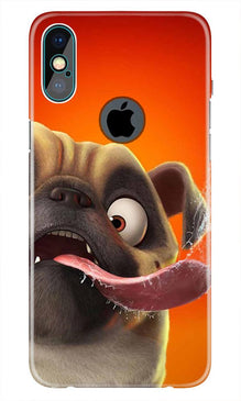 Dog Mobile Back Case for iPhone Xs Max logo cut  (Design - 343)