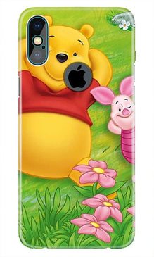 Winnie The Pooh Mobile Back Case for iPhone Xs Max logo cut  (Design - 348)