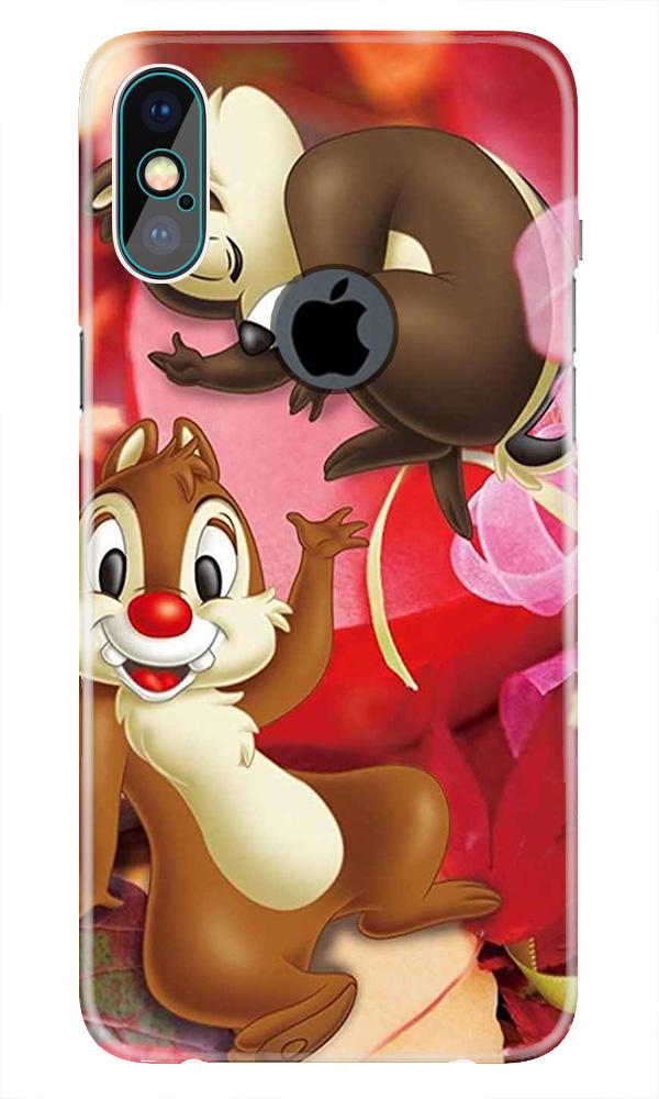 Chip n Dale Mobile Back Case for iPhone Xs Max logo cut  (Design - 349)
