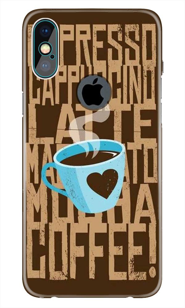 Love Coffee Mobile Back Case for iPhone Xs Max logo cut  (Design - 351)