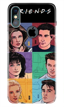 Friends Mobile Back Case for iPhone Xs Max logo cut  (Design - 357)