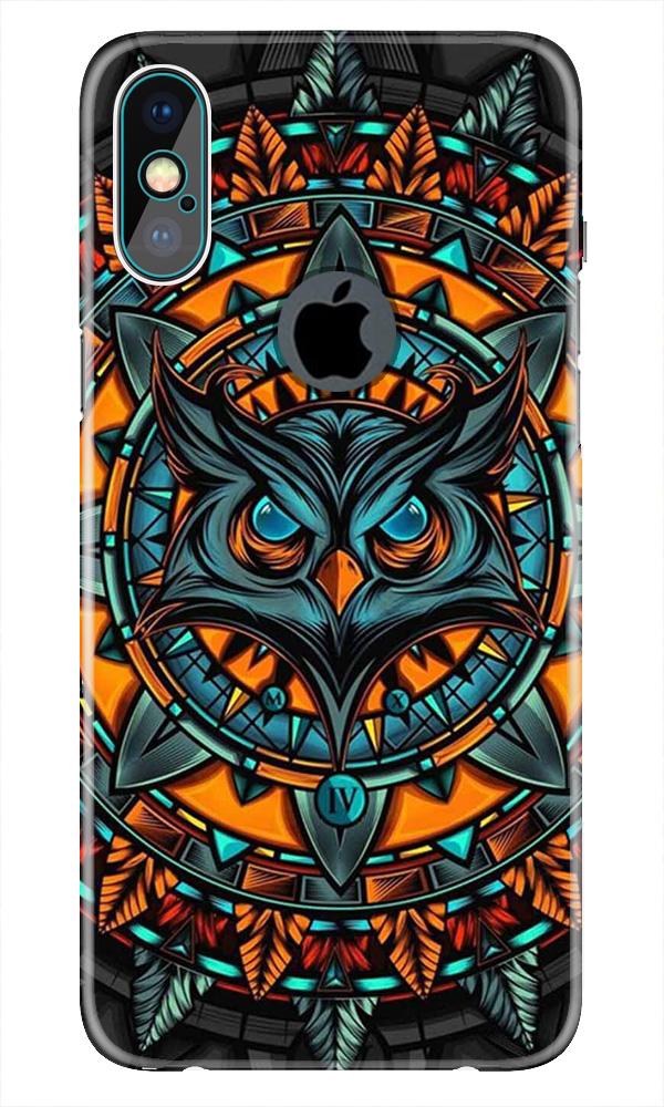 Owl Mobile Back Case for iPhone Xs Max logo cut  (Design - 360)