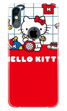 Hello Kitty Mobile Back Case for iPhone Xs Max logo cut  (Design - 363)