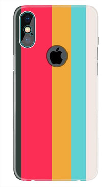 Color Pattern Mobile Back Case for iPhone Xs Max logo cut  (Design - 369)