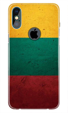 Color Pattern Mobile Back Case for iPhone Xs Max logo cut  (Design - 374)