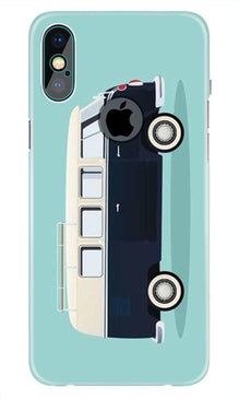 Travel Bus Mobile Back Case for iPhone Xs Max logo cut  (Design - 379)