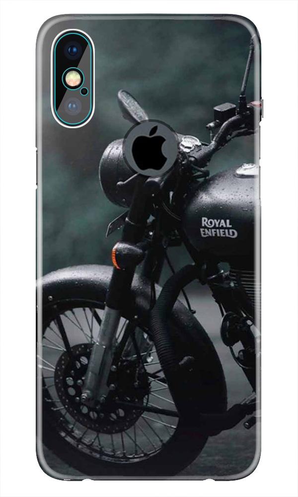 Royal Enfield Mobile Back Case for iPhone Xs Max logo cut  (Design - 380)