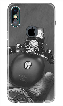 Royal Enfield Mobile Back Case for iPhone Xs Max logo cut  (Design - 382)