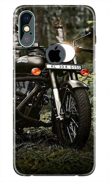 Royal Enfield Mobile Back Case for iPhone Xs Max logo cut  (Design - 384)