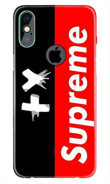 Supreme Mobile Back Case for iPhone Xs Max logo cut  (Design - 389)