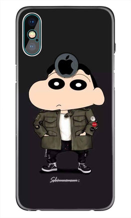 Shin Chan Mobile Back Case for iPhone Xs Max logo cut  (Design - 391)