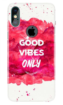 Good Vibes Only Mobile Back Case for iPhone Xs Max logo cut  (Design - 393)