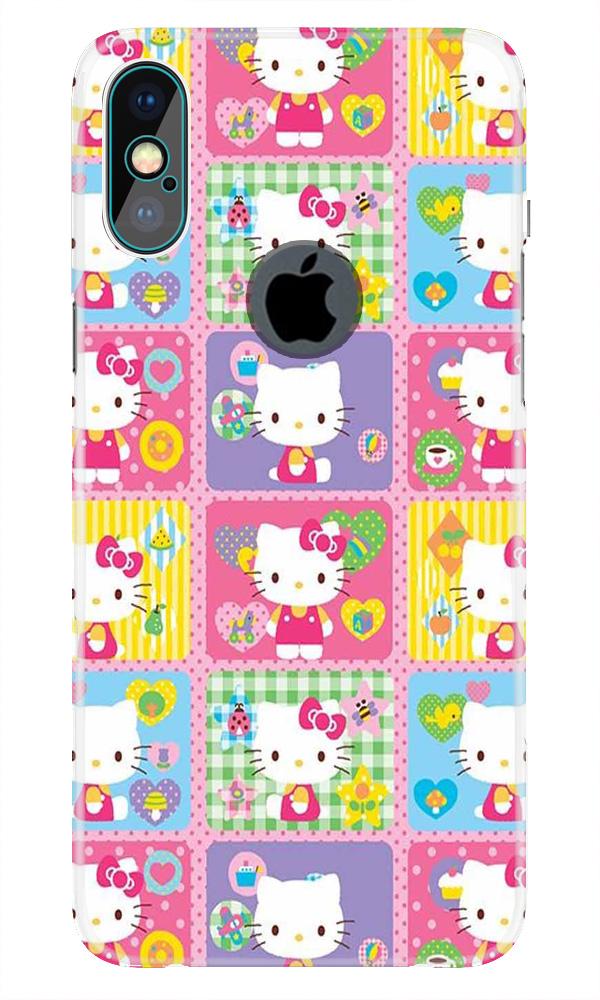 Kitty Mobile Back Case for iPhone Xs Max logo cut  (Design - 400)