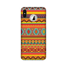 Zigzag line pattern Mobile Back Case for iPhone Xs logo cut  (Design - 4)