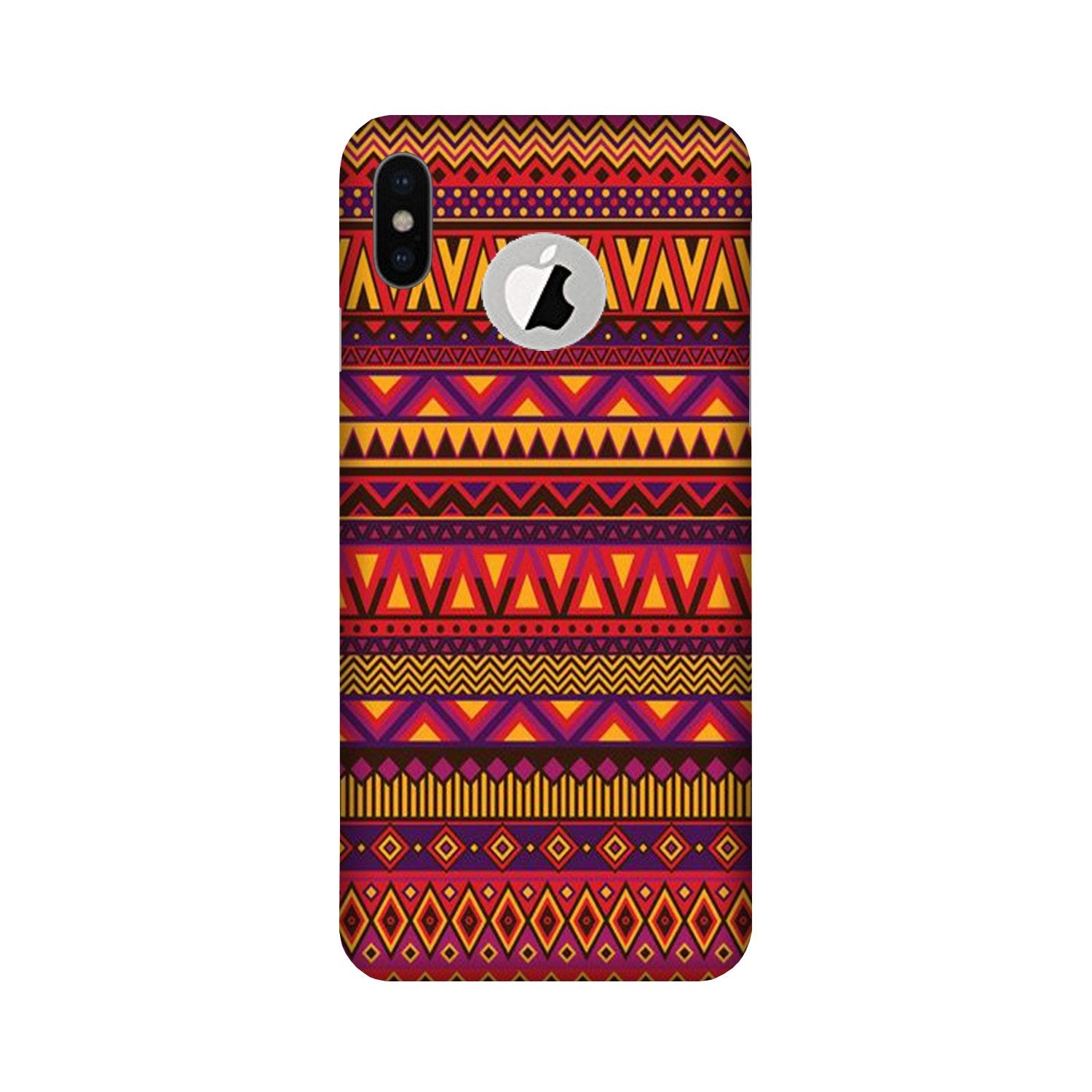 Zigzag line pattern2 Case for iPhone Xs logo cut 