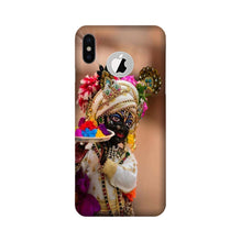 Lord Krishna2 Mobile Back Case for iPhone Xs logo cut  (Design - 17)